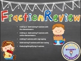Addition & Subtraction of Fractions Review Fun Powerpoint Game