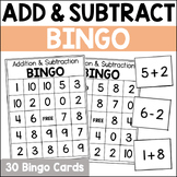 Addition & Subtraction to 10 Bingo | Kindergarten Bingo Activity