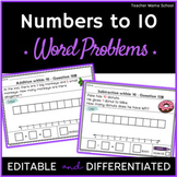 Addition & Subtraction to 10 Word Problems ❤ BUNDLE ❤