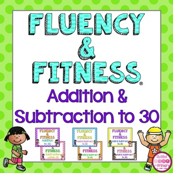 Preview of Addition & Subtraction to 30 Math Facts Fluency & Fitness® Brain Breaks