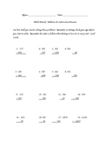 Addition & Subtraction with Regrouping Operations Sheet
