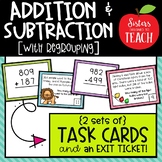 Addition & Subtraction [with regrouping] TASK CARDS 