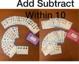 Addition Subtraction within 10 Kindergarten Math Center Ta