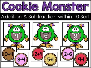 Cookie Monster Subtraction by Tabitha Pupo