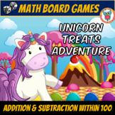 Addition & Subtraction within 100 Math Games - Unicorn Fun
