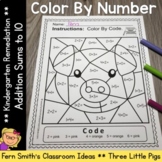 Addition Sums to 10 Color By Number For Math Remediation