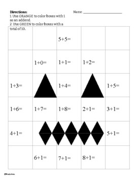 Preview of Addition Table Mystery Pumpkin- Addition Math Coloring Page Halloween