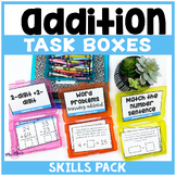 Addition Task Boxes: math skills pack