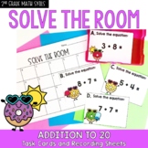 Addition Task Cards 2nd Grade Solve the Room Math Center