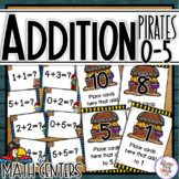 Pirate Addition Task Cards for adding numbers 0-5