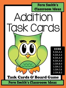 Preview of Addition Task Cards and Board Game