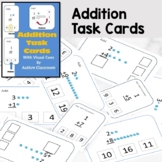 Addition Task Cards w/ Visual Cues by Autism Classroom-Math