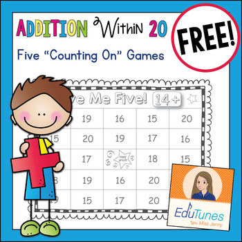 Preview of Addition Within 20 Counting On Strategy FREE Games