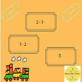 Addition Ticket Match with Single Digit Facts 1 - 9 Math Add Game