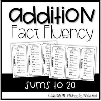 Preview of Addition to 20 / Addition Practice / Addition Fact Fluency