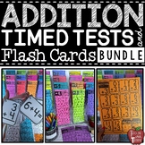 Addition Timed Tests and Flash Cards BUNDLE for Math Fact Fluency