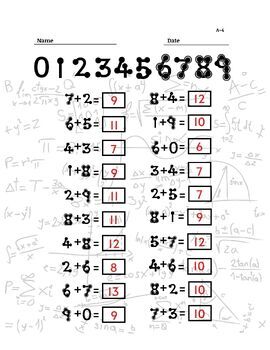 Preview of Addition TouchPoints- Set of 10, 20, 45, 60 Equations- 8 pages