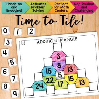 Preview of Addition Triangles Math Centers Math Tiles