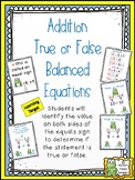 Addition: True or False Balanced Equations