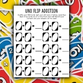 Addition Playing Card Flip Math Game Independent Partner W