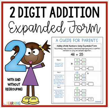 Preview of 2 Digit Addition with Regrouping Using the Expanded Form Strategy