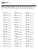 MATH - Addition With Number Line Counting Up Sums to 20