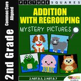 2-Digit, 3-Digit Addition with Regrouping Worksheets 2nd G