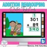 Addition With Regrouping Digital Task Cards - BOOM Cards