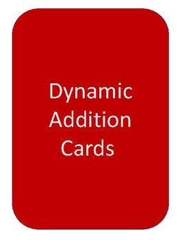 Preview of Addition With Regrouping / Dynamic Addition Equation Cards