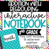 Addition With Regrouping Interactive Math Notebook for 2nd Grade