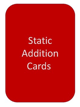 Preview of Addition Without Regrouping / Static Addition Problem Cards