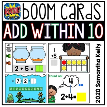 Preview of Addition Within 10 BOOM Cards™ Bundle