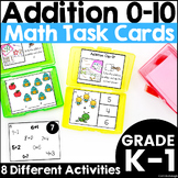 Addition Within 10 Math Task Cards Single Digit Adding Pra