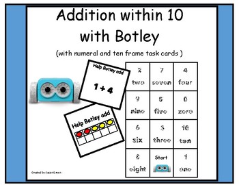 Preview of Addition Within 10 With Botley the Coding Robot