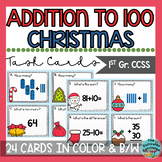 Addition Within 100 Task Cards Christmas