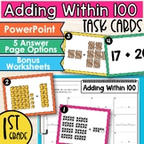 Addition Within 100 Task Cards for 1st Grade | 1st Grade A