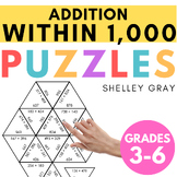 Addition Within 1000 Math Puzzles for Practice; Tarsia Puz