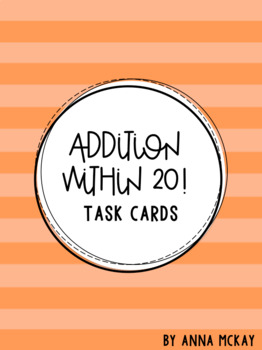 Preview of Addition Within 20 Task Cards