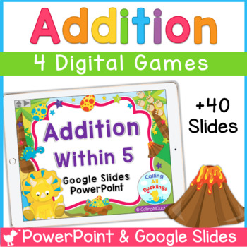 Preview of Addition to 5 Digital Games | PowerPoint and Google Slides