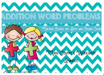 Preview of Addition Word Problem Puzzles and Worksheet Bundle!