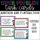 Addition and Subtraction Word Problems Task Cards:  Within