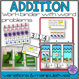 Addition Word Problem Work Task for Autism and Special Education