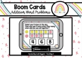 Addition Word Problems 1-10 Boom Cards for Kindergarten