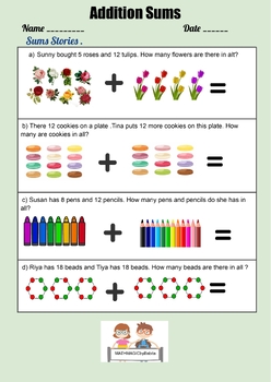 Preview of Addition Word Problems