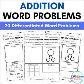 Preview of Addition Word Problems (within 10 and within 20)