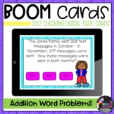 Addition Word Problems BOOM Cards/ Distance Learning / 3.NBT.A.2