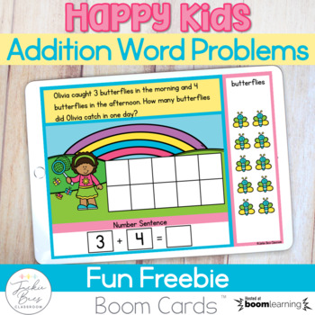 Preview of Addition Word Problems Boom Cards™