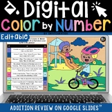 Addition Word Problems Digital Color by Number Math Practi