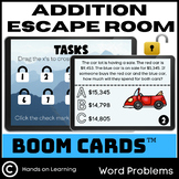 Addition Word Problems Escape Room Boom Cards