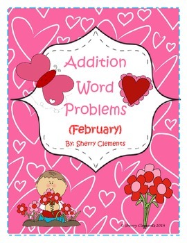 Preview of Valentines Day Addition Word Problems | Worksheets
